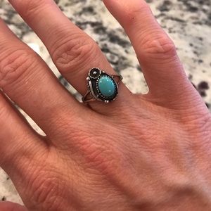 Sterling Silver Turquoise Ring Size 6